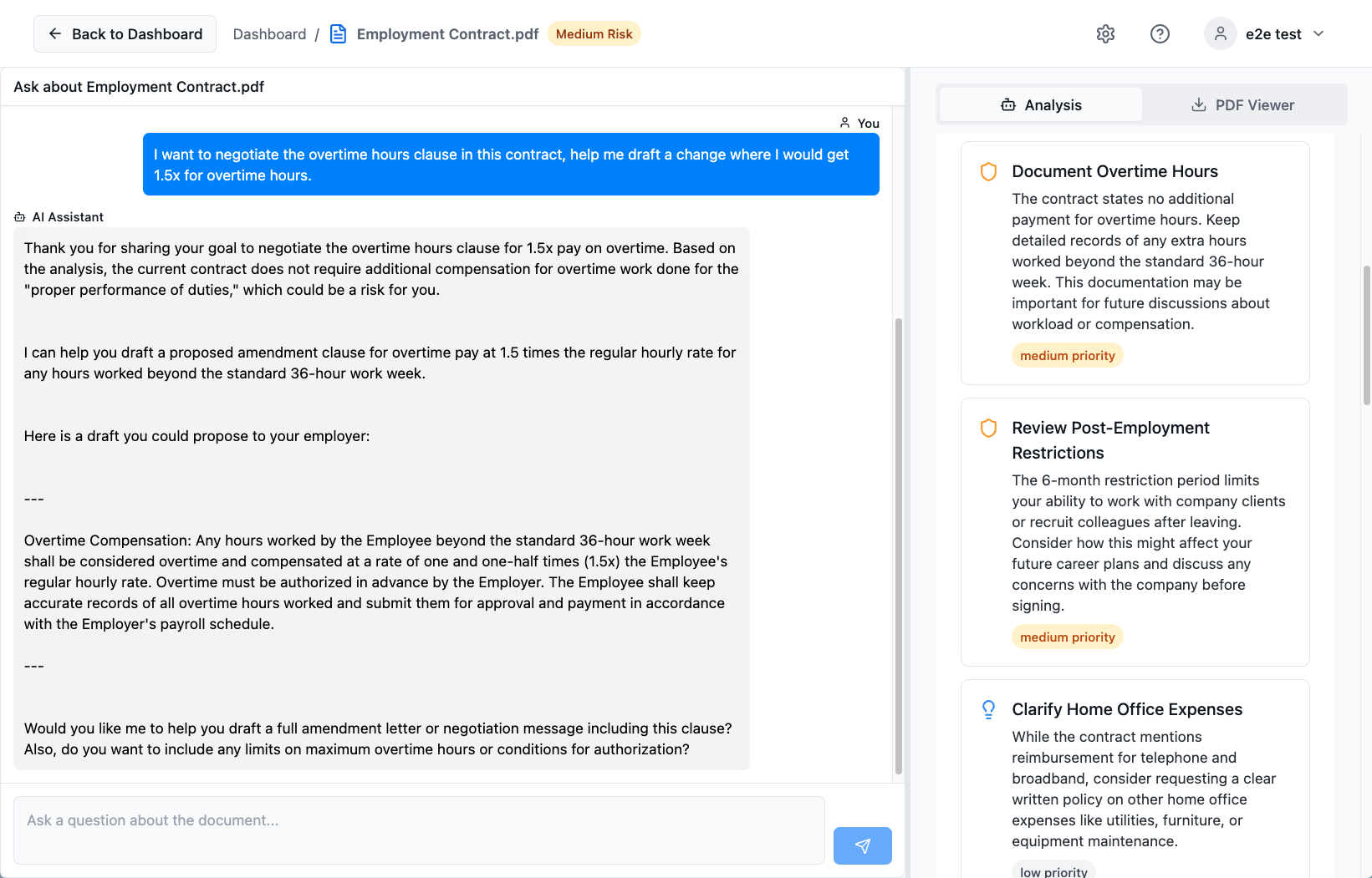 LegalClarity AI Chat Interface